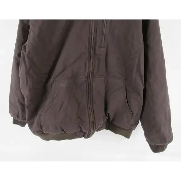 Redhead Buffalo Heavy Washed Canvas Hooded Full Zip Jacket Brown 3XL NWT - Picture 4 of 8